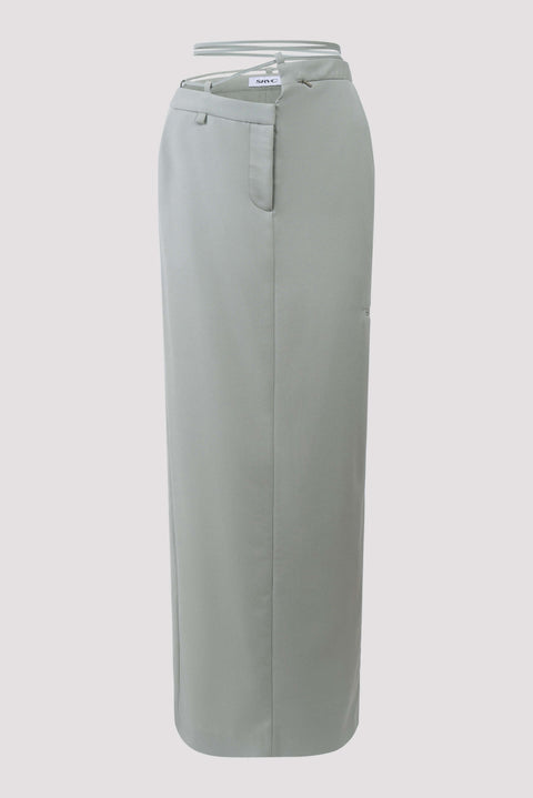Asymmetric Tailored Midi Skirt