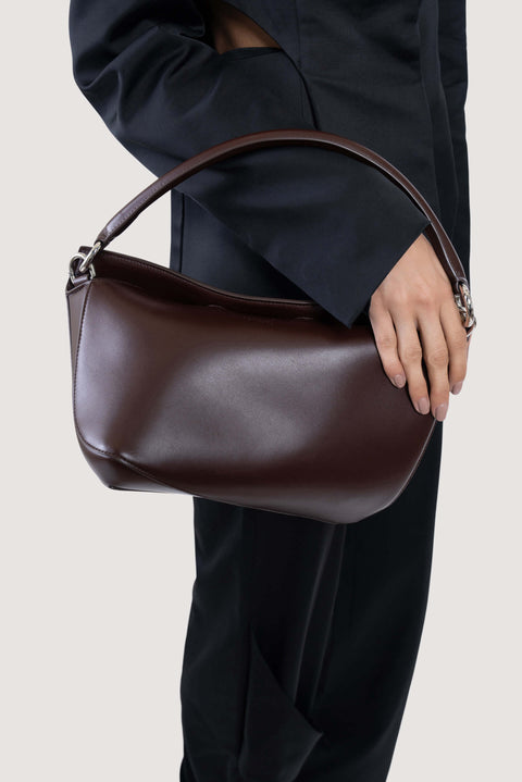 Brown Aera S Soft Top-Handle Bag