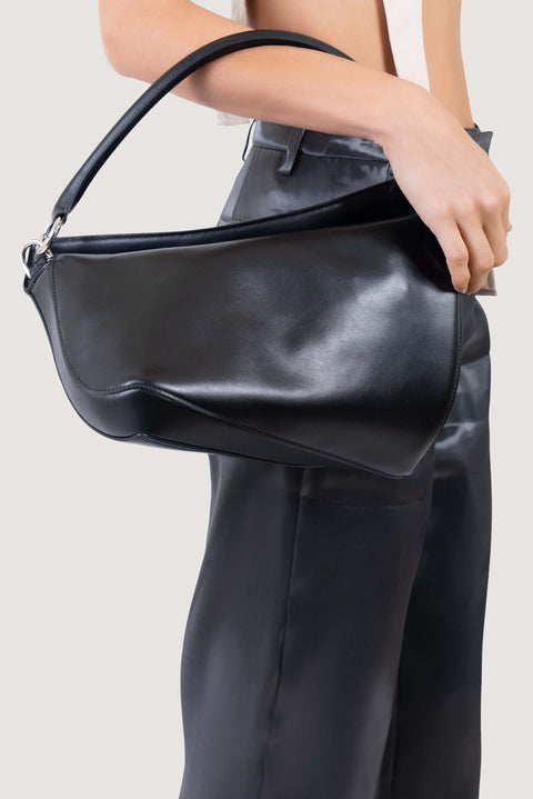 Black Aera S Soft Top-Handle Bag