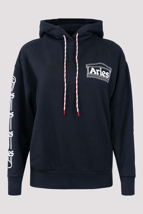 Column Print Hoodie