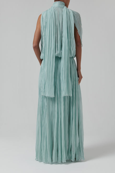 Chiff Plisse Maxi Dress