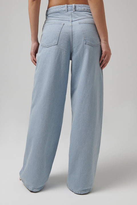 Blue Cocoon Wide-Leg Jeans