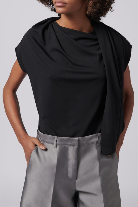 Black Scarf T-Shirt