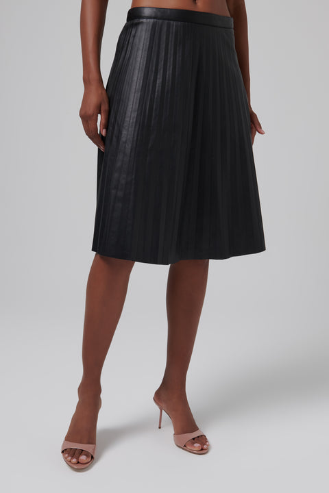 Black Brooklyn Plissé Skirt