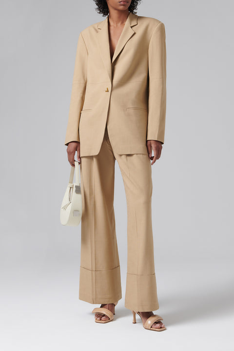 Beige Mercedes Boxy Blazer