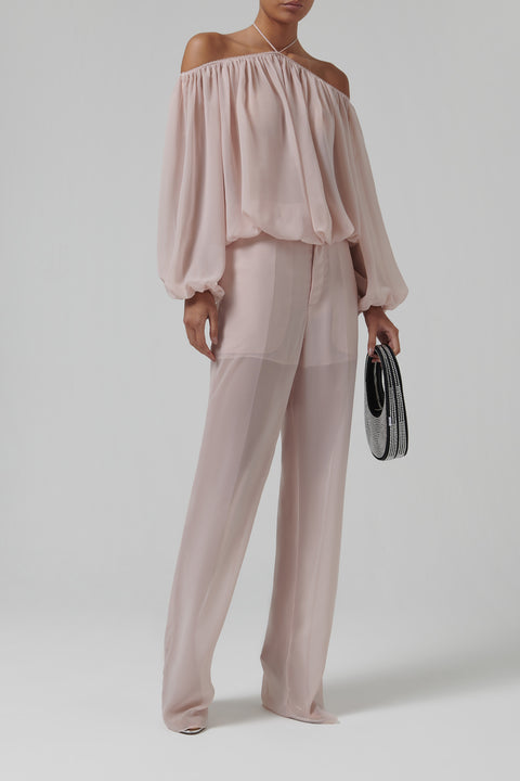 Pink Off-Shoulder Blouse