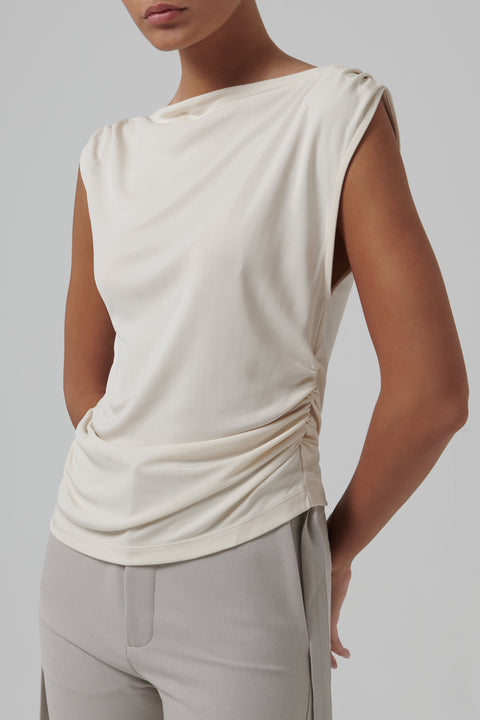 White Vela Knit Tank Top