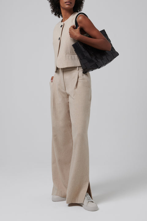 Beige Mille Pants