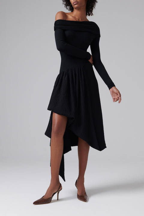 Black Vasco Midi Dress