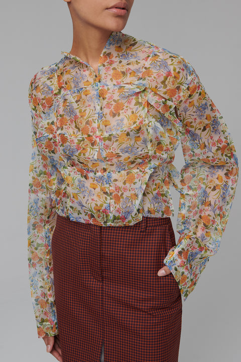 Multicoloured Twist Blouse
