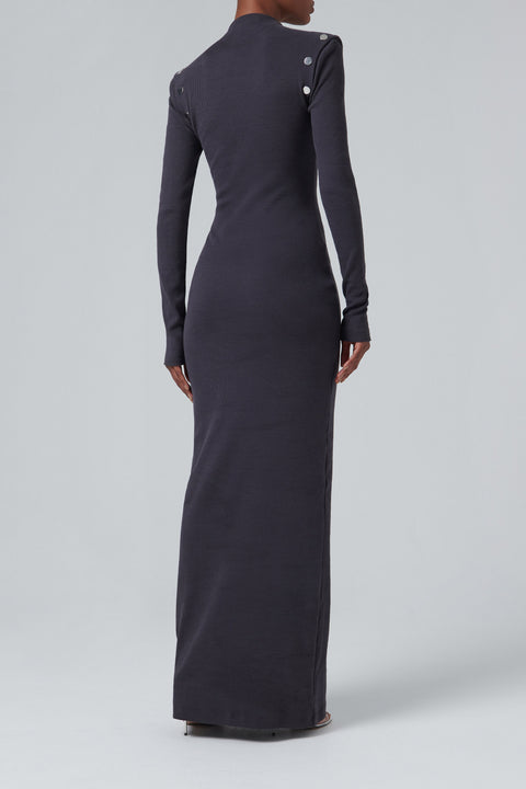 Grey Rib Maxi Dress