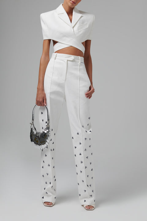 White Belted Cape