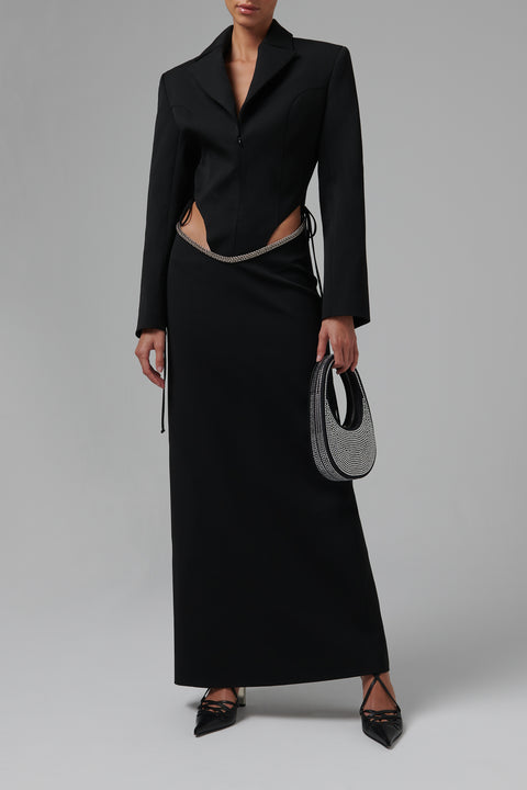 Black Chain Maxi Skirt