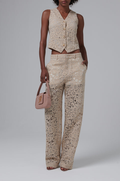 Beige Lace Vest