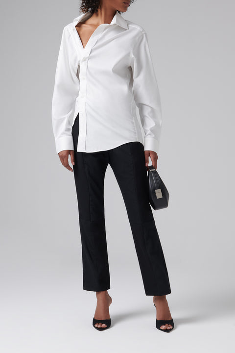 Asymmetric Long Sleeve Cotton Shirt