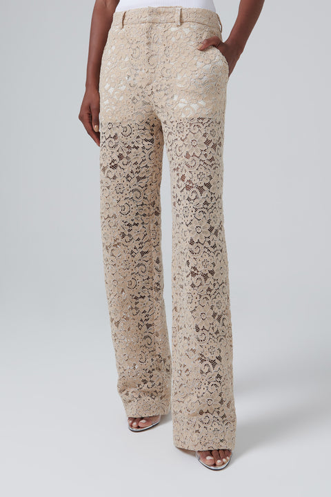 Beige Lace Pants