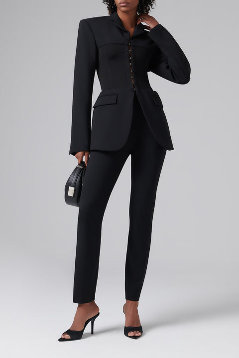 Black Corset Tube Blazer