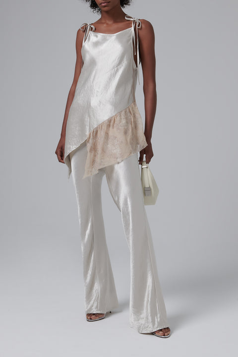 Beige Bias Slip Top