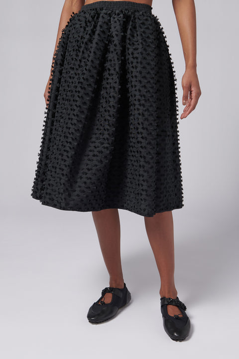 Black Mala Fiamma Fil-Coupé Skirt