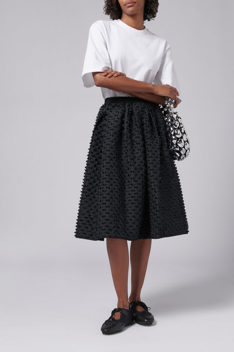 Black Mala Fiamma Fil-Coupé Skirt