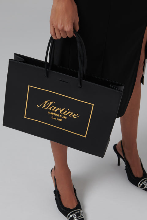 Black Large Shopper Tote