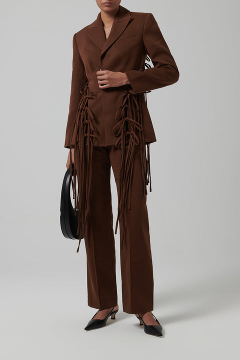 Brown Bow Blazer