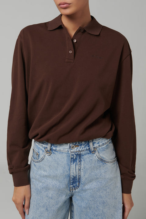 Brown Twist Polo Shirt