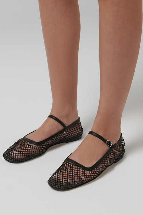 Black Vanita Ballerina Pumps