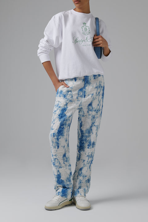 Blue Soft Track Pants