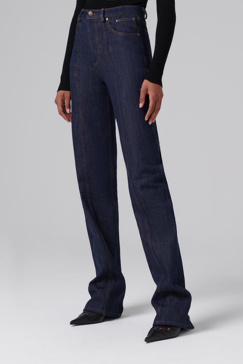 Blue Stitched Jeans