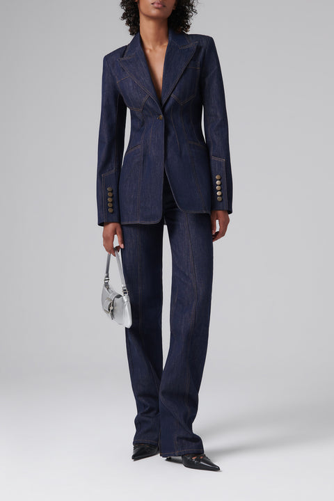 Blue Stitched Jeans