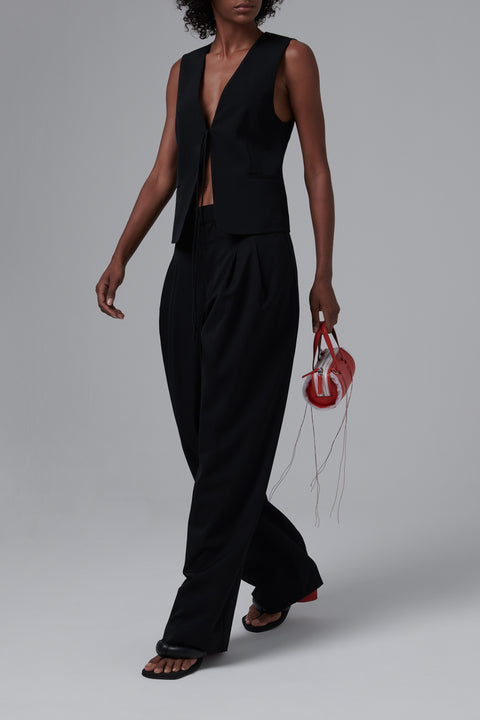 Black Rouleau Vest