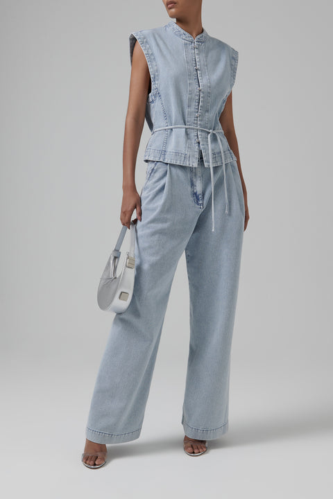 Blue Shan Denim Waistcoat