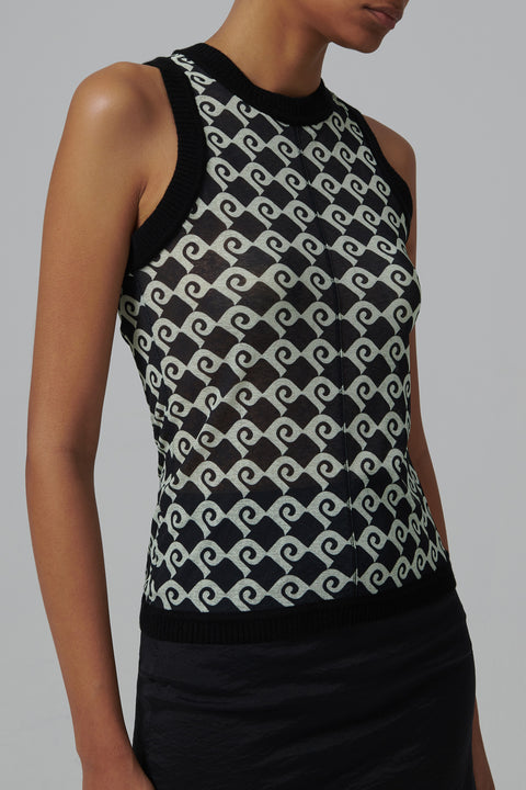 Multicoloured Rib Tank Top