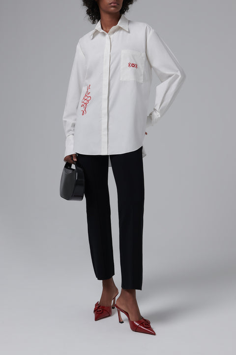 White Embroidery Shirt