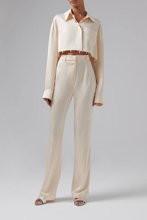White Felina Slim-Leg Pants