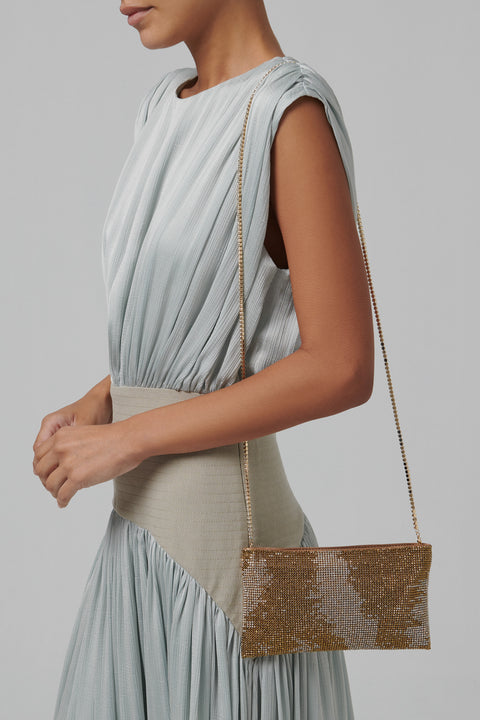Gold Crystal Embellished Mini Bag