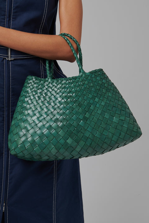 Green Santa Croce Leather Tote