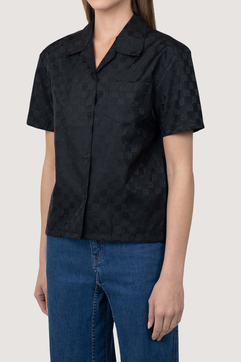 Monogram Nylon Short- Sleeve Shirt