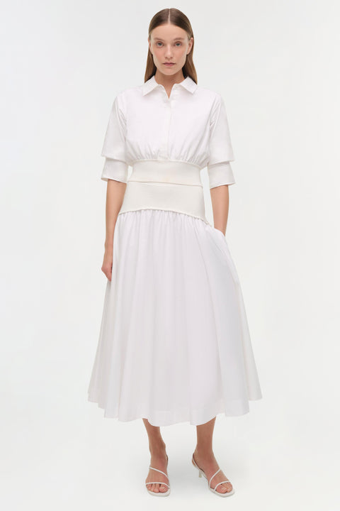 White Ovie Midi Skirt