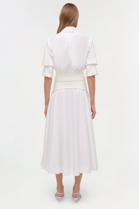 White Ovie Midi Skirt