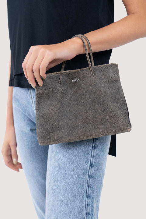 Hanna Soft Distressed Leather Mini Tote Bag