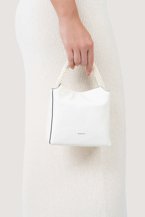 White Marli Leather Mini Bag