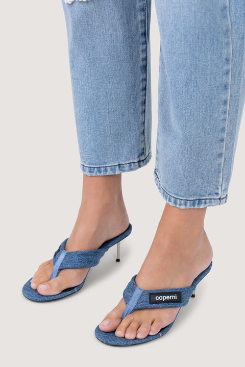 Blue 65 High-heel Denim Sandal
