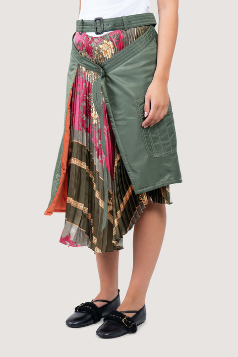 Ma-1 Scarf Midi Skirt