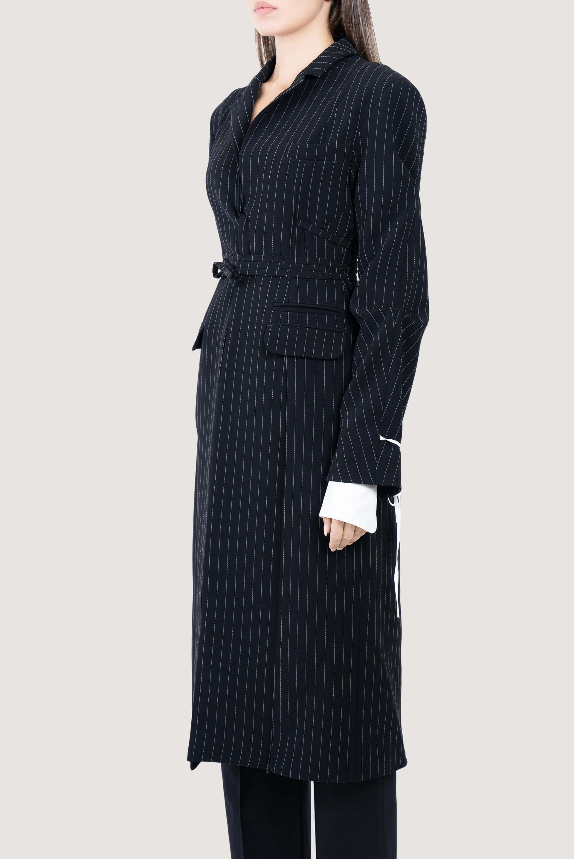 SRVC Pinstrip Slash Detail Coat