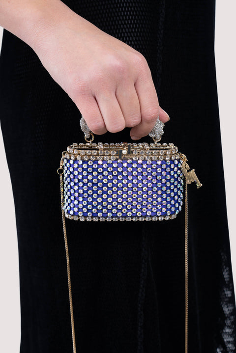 Medea Crystal Embellished Caged Mini Tote Bag