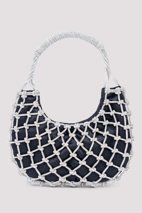 Nodi Crystal Embellished Shoulder Bag