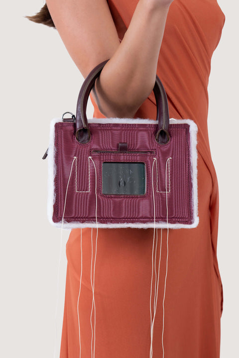 Moirée Bordeaux Mini Otto Bag