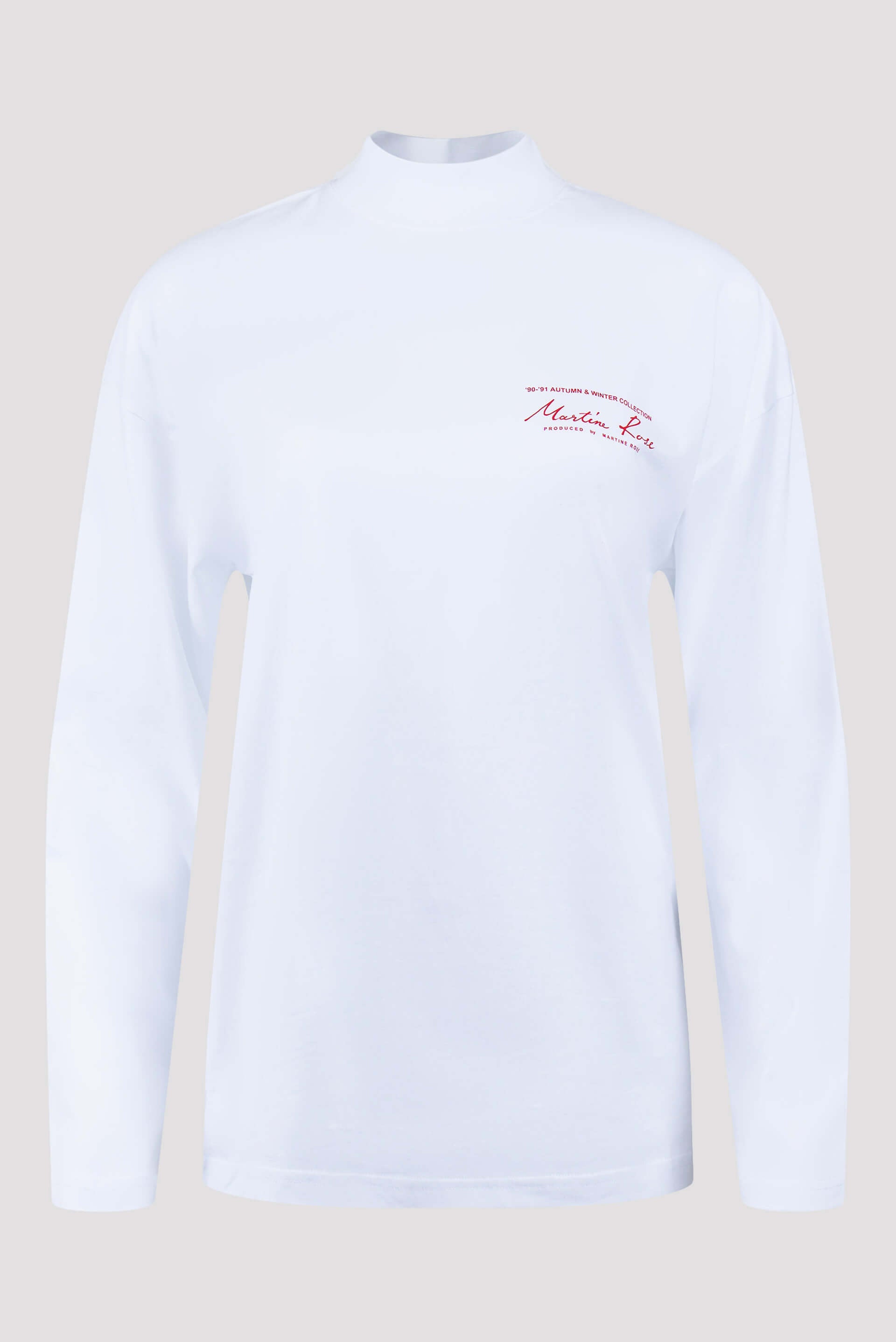 Martine Rose Logo Printed Funnel Neck T-shirt - Fabric of Society